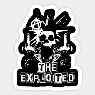 exploited skeleton punk Sticker